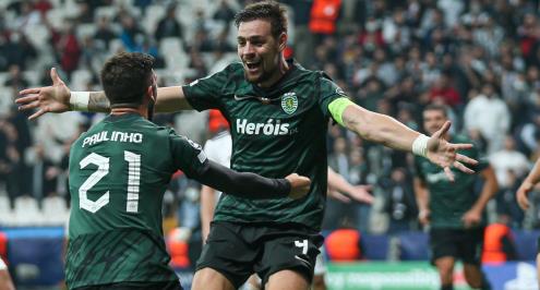 سبورتينج لشبونة يكتسح بشكتاش ويسجل فوزه الأول بدوري الأبطال (فيديو)